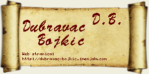 Dubravac Bojkić vizit kartica